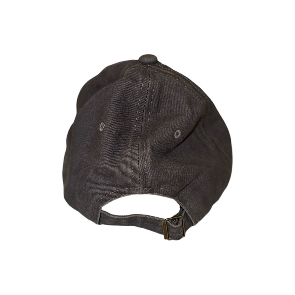 Grey Baseball Hat W/ Smiley Faces Patch - Picture 5 of 5